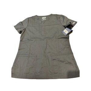 NWT: Cherokee Scrubs for Women Workwear Core Stretch V-Neck Top, Soft Brushed Tw